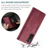 A close-up of a red phone case with a phone inside, showing its protective features. Produktbild-Vorschau