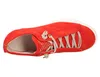 A top-down view of a red suede sneaker with beige laces. Náhľad obrázku produktu