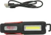 A black and red KS Tools work lamp with a USB charging cable. Podgląd zdjęcia produktu