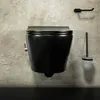 Aloni WC Schwarz Matt Spülrandlos Wand WC mit Taharet Produktbild-Vorschau 2