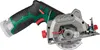 A cordless circular saw is shown against a white background. Produktbild-Vorschau