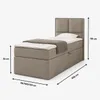 NORDELO Boxspringbett MODERNO 90x200 cm Braun Komplett-Set Produktbild-Vorschau 5