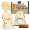 AMARI ® Meilensteinkarten Baby aus Holz - 42 Meilensteine Produktbild-Vorschau 1