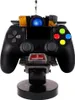 A black gaming controller stand with a Claptrap-like design, featuring a blue orb and warning label. Anteprima dell’immagine prodotto