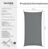 tectake® Sonnensegel Sunny HDPE mit 185 g/m² und 87 % Produktbild-Vorschau 5