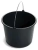A black bucket with a metal handle against a white background. Náhľad obrázku produktu
