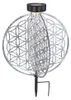 LED Solarleuchte, Lebensblume, silber-antik, rund, H 41 cm Produktbild-Vorschau 1