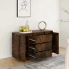 vidaXL Příborník se 3 zásuvkami Kouřový dub 120x41x75 cm Náhled obrázku produktu 4