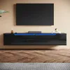 SONNI TV-Schrank Schwarz Hochglanz 160 x 35 x 30cm Produktbild-Vorschau 1