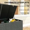 Rattan Auflagenbox 650L wetterfest UV-beständig Kissenbox Produktbild-Vorschau 6