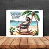 Faultier am Strand Metallschild XL in 21x28 cm mit Spruch Produktbild-Vorschau 4