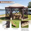 COSTWAY Pop up Pavillon für 6-8 Personen, Faltpavillon mit Produktbild-Vorschau 6