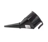 A black plastic funnel is shown lying on its side against a white background. Podgląd zdjęcia produktu