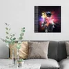 DEQORI Glasbild Echtglas 50x50 cm 'Kosmonaut in Farbknall' Produktbild-Vorschau 3