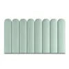 A row of mint-colored upholstered wall panels with rounded tops, presented against a white background. Anteprima dell’immagine prodotto
