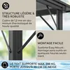 Blumfeldt Pergola Aluminium Polycarbonate 3x4m, Pergola Voir les images du produit 3