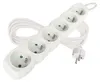 Prodlužovací kabel 5 m / 6 zásuvek / bílý / PVC / 1 mm2 Produktbild-Vorschau