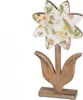 A decorative wooden flower on a white background. Produktbild-Vorschau