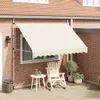 vidaXL Tenda a scomparsa manuale 300 cm bianco crema Anteprima dell’immagine prodotto 1
