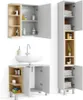 Badmöbel-Set Vicco Aquis Weiß 3 Teile, mit Hochschrank, Produktbild-Vorschau 8