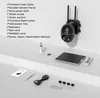 A display of a security camera and its accessories laid out on a surface. Náhled obrázku produktu