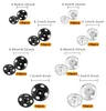 A diagram showing different sizes of snap fasteners with measurements. Produktbild-Vorschau