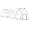 vidaXL Hasenstall Silbern 105x600x120 cm Verzinkter Stahl Produktbild-Vorschau 1