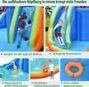 COSTWAY Aufblasbarer Wasserpark, Doppel-Wasserrutsche mit 4 Produktbild-Vorschau 4