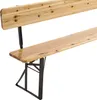 2er-Set zusammenklappbarer Bierbänke aus Holz mit Produktbild-Vorschau 4