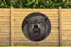 MuchoWow® Gartenposter Outdoor-Poster Rund Wolf - Maul - Produktbild-Vorschau 3