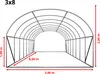 TOOLPORT Foliengewächshaus Gewächshaus 3x8m stabil & Produktbild-Vorschau 2