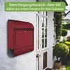 banjado Design Briefkasten Stahl schwarz mit Zeitungsfach Produktbild-Vorschau 3