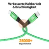 USB-C zu USB-C Kabel 480mbps 60W mit Metall Stecker - Grün Produktbild-Vorschau 5