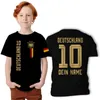 Deutschland WM 2026 Fußball Fan T-Shirt Kinder Jugend Gold Produktbild-Vorschau 1