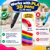 Fits4Kids filamento PLA per penna 3D classica, 100 m in 20 Anteprima dell’immagine prodotto 5