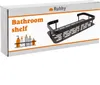 The image shows the packaging of a bathroom shelf. The packaging features a product image and text. Produktbild-Vorschau