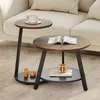 YITAHOME Couchtisch 2er Set, Rund, Beistelltisch Produktbild-Vorschau 2