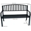 DEGAMO Gartenbank NEWPORT 2-sitzer 127cm, Metall schwarz Produktbild-Vorschau 7