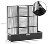 Outsunny Polyrattan Hochbeet mit Rankgitter, Blumenkasten Produktbild-Vorschau 3
