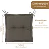 Herlag Hockerauflage Ava 50x50x9cm für Gartenhocker Taupe Produktbild-Vorschau 3