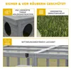 PawHut Freilaufgehege Kaninchenstall aus Holz mit 2 Türen Produktbild-Vorschau 6