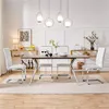 A dining room scene with a table and chairs. Podgląd zdjęcia produktu