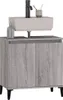 A bathroom vanity with a sink and faucet. Produktbild-Vorschau
