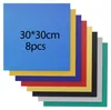 sada 8 kusů 3mm barevné překližky 30x30 cm - bez laku, Náhled obrázku produktu 1