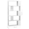 vidaXL Bücherregal/Raumteiler Hochglanz-Weiß 80x24x159 cm - Produktbild-Vorschau 8