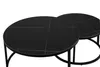 Two round coffee tables of different sizes, nested together, shown from a diagonal angle. Produktbild-Vorschau