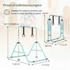 COSTWAY Gymnastická tyč pre deti, hrazda s 4 výškami a Náhľad obrázku produktu 3