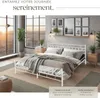 Lit design moderne avec sommier - 200 x 140 cm, blanc Voir les images du produit 4