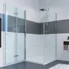 IMPTS Duschkabine 80 x 70 cm Eckeinstieg Duschtür Eckdushe Produktbild-Vorschau 2