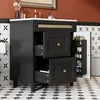 Lavabo da bagno indipendente nero 76x46x86,5 cm con Anteprima dell’immagine prodotto 1